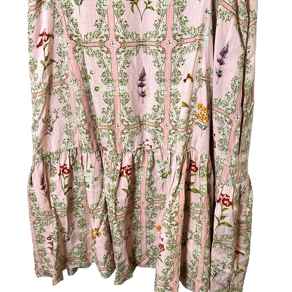 NWT Agua Bendita x Target Tile Garden Floral Mini with Flutter Sleeves - Picture 7 of 9